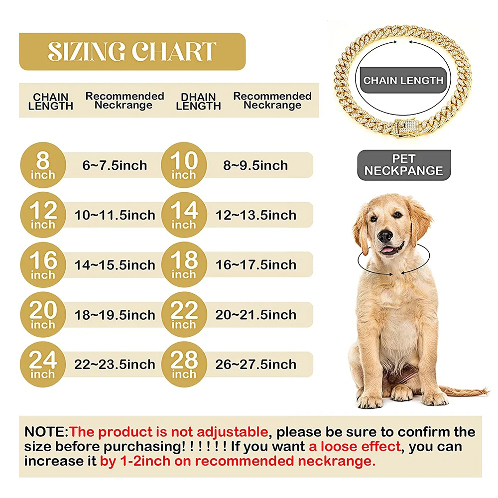 Rhinestone Dog Chain Collar Me - Chain Quick Link review and price